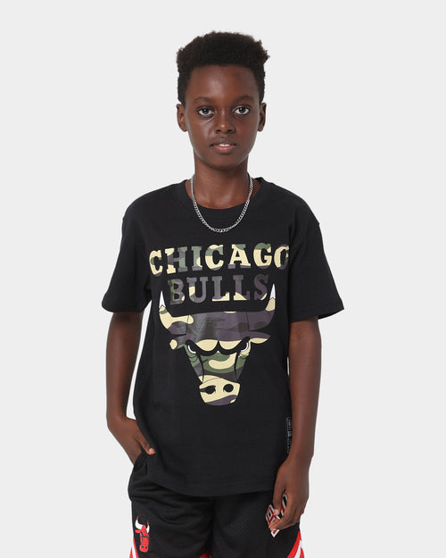 NBA Kids' Chicago Bulls Camo Team Logo T-Shirt Black