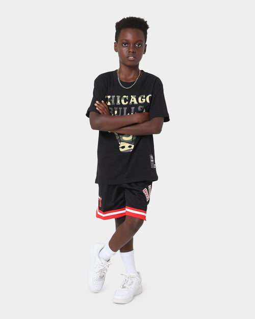 NBA Kids' Chicago Bulls Camo Team Logo T-Shirt Black