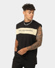 Nena and Pasadena Overthrown Scoop Back Muscle T-shirt Jet Black