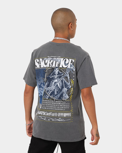 Rats Get Fat Sacrifice Vintage T-Shirt Off Black