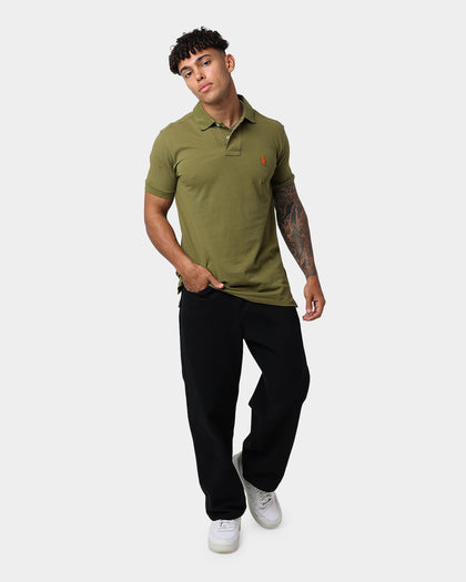 Polo Ralph Lauren Mesh Short Sleeve Polo Defender Green/Orange