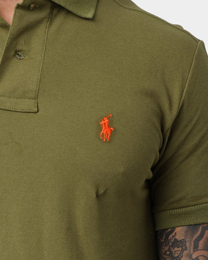 Polo Ralph Lauren Mesh Short Sleeve Polo Defender Green/Orange