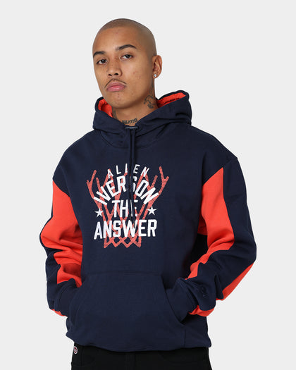Reebok Iverson Basketball Fleece Hoodie Vector Navy