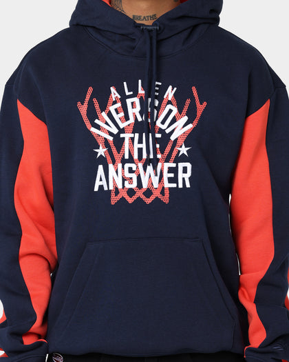 Reebok Iverson Basketball Fleece Hoodie Vector Navy