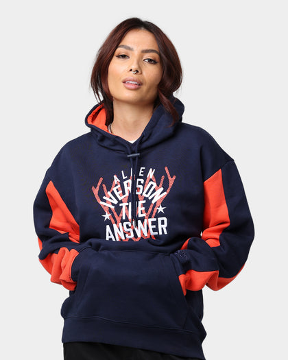 Reebok Iverson Basketball Fleece Hoodie Vector Navy