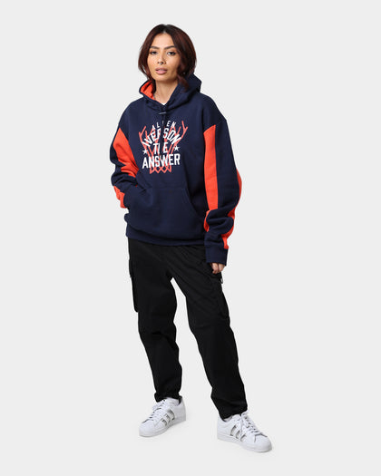Reebok Iverson Basketball Fleece Hoodie Vector Navy
