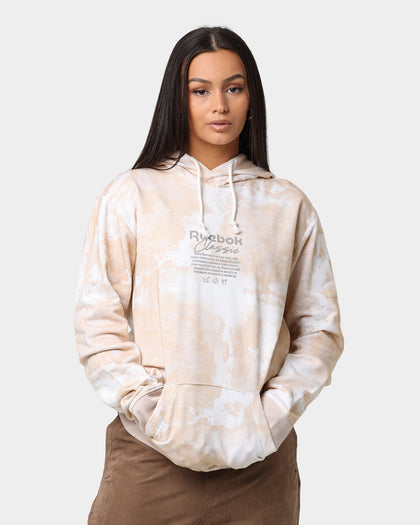 Reebok Classics Allover Print Hoodie Stucco