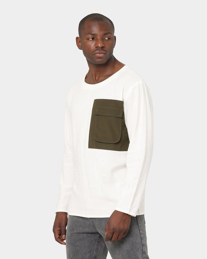 XXIII Catania Long Sleeve T-Shirt White/Khaki