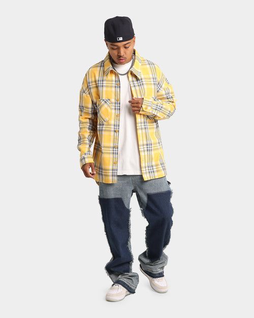 XXIII Palermo Fannel Button Up Yellow