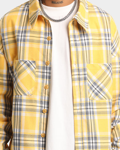 XXIII Palermo Fannel Button Up Yellow
