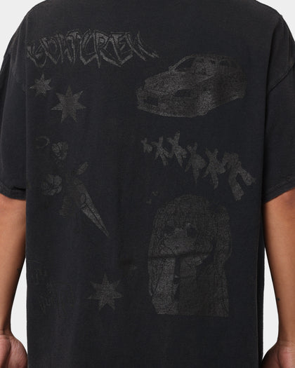 Goat Crew All Over Manga Vintage T-Shirt Black Wash
