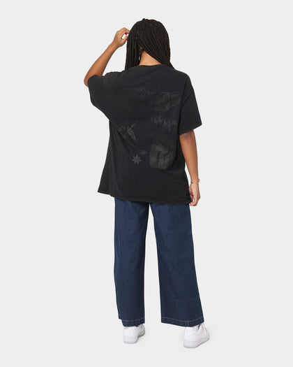 Goat Crew All Over Manga Vintage T-Shirt Black Wash