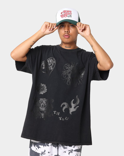 Goat Crew Thank You Vintage T-Shirt Black Wash