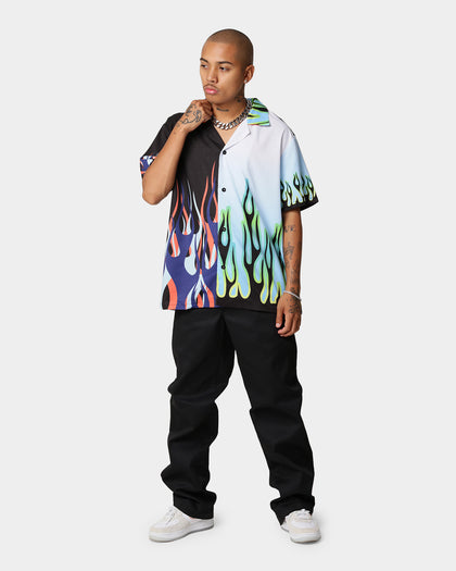 XXIII Troyes Flame Printed Button Up Shirt Multi