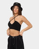 XXIII Women's Alda Crossover Halter Crop Black