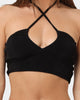 XXIII Women's Alda Crossover Halter Crop Black