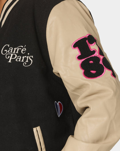 Carre Peace Varsity Jacket Black/Stone