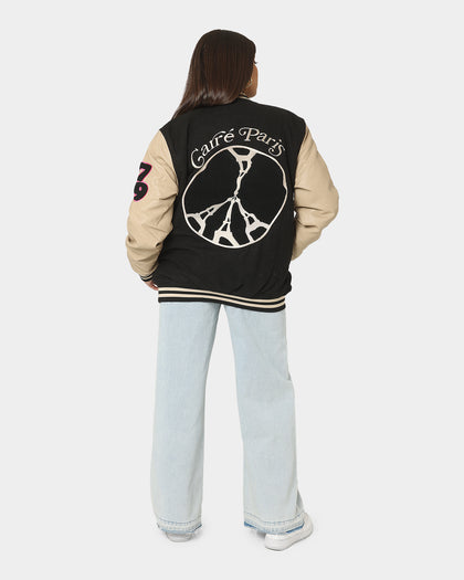 Carre Peace Varsity Jacket Black/Stone