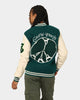 Carre Peace Varsity Jacket Deep Teal