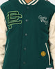Carre Peace Varsity Jacket Deep Teal