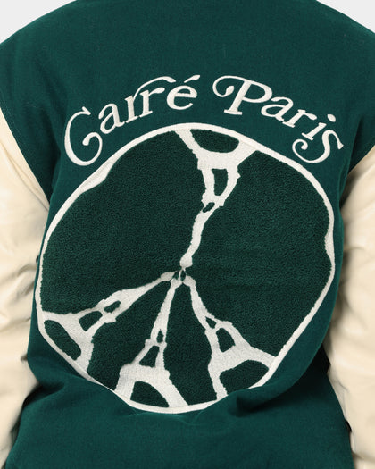 Carre Peace Varsity Jacket Deep Teal