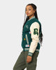 Carre Peace Varsity Jacket Deep Teal