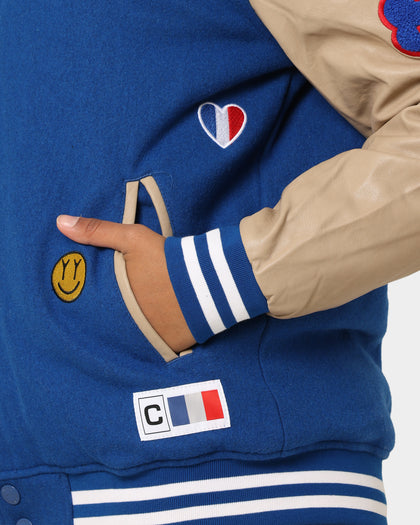Carre Peace Varsity Jacket Blue