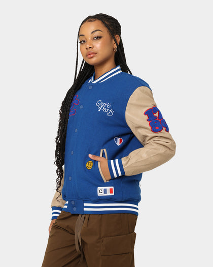 Carre Peace Varsity Jacket Blue