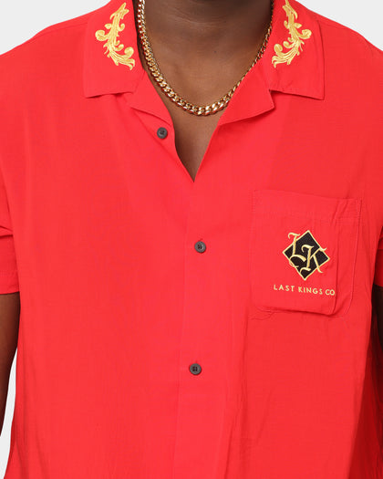 Last Kings The Throne Button Up Shirt Red