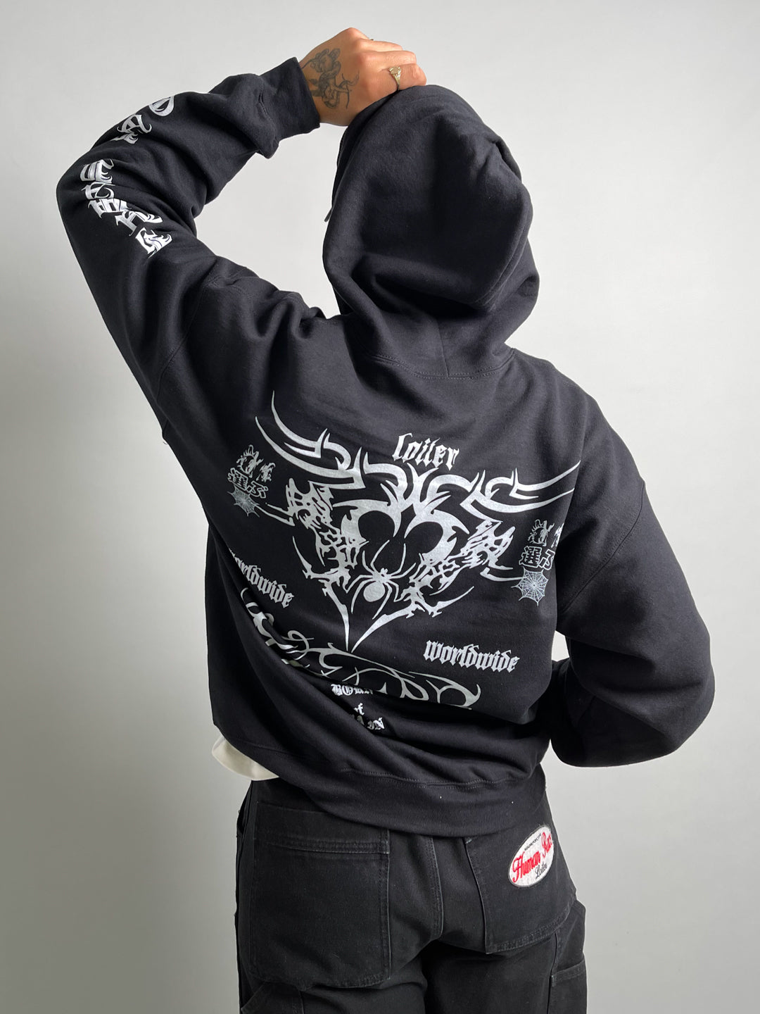 9090 Tribal Kingo Logo Fur Zip Hoodie OG Logo Assort Zip Hoodie – YZ