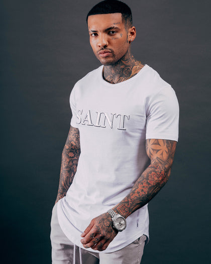 Saint Morta Society El Duplo Short Sleeve T-Shirt White/Black