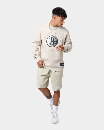 Hugo Boss Hugo Boss X NBA Basic Brooklyn Nets Crewneck Sweatshirt Light Beige