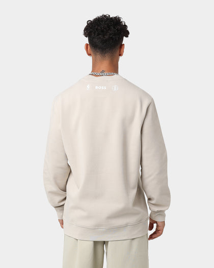 Hugo Boss Hugo Boss X NBA Basic Brooklyn Nets Crewneck Sweatshirt Light Beige