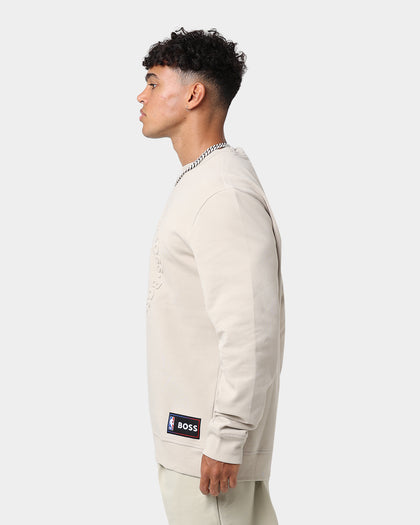 Hugo Boss Hugo Boss X NBA Basic Brooklyn Nets Crewneck Sweatshirt Light Beige
