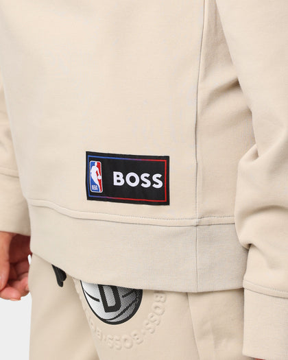 Hugo Boss Hugo Boss X NBA Basic Brooklyn Nets Crewneck Sweatshirt Light Beige