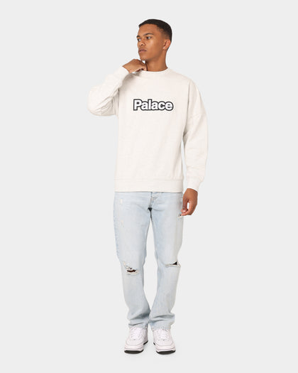 Palace Word Crewneck Grey Marle