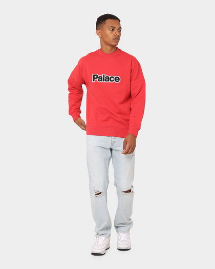 Palace Word Crewneck Red