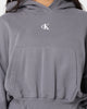 Calvin Klein Women's Back 2Tone Monogram Hoodie Fossil Grey