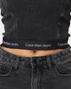 Calvin Klein Bodycon Cropped Top Denim Black