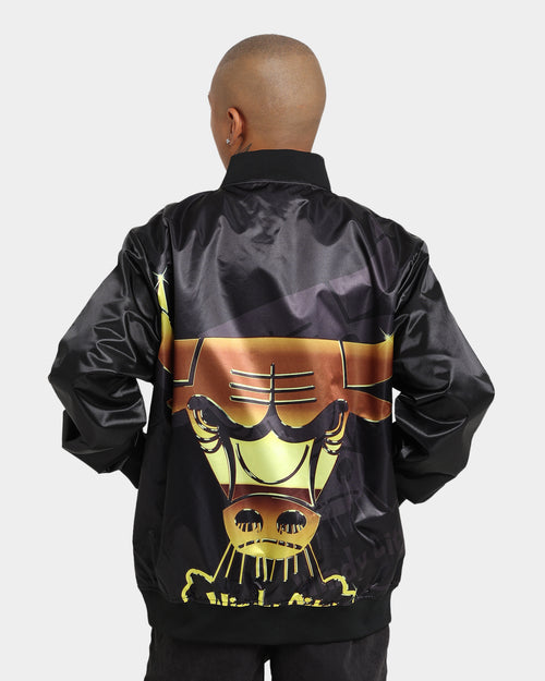 Mitchell & Ness Chicago Bulls Big Face 4.0 Satin Jacket Black