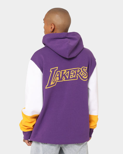 Mitchell & Ness Los Angeles Lakers Fusion Fleece 2.0 Hoodie Purple