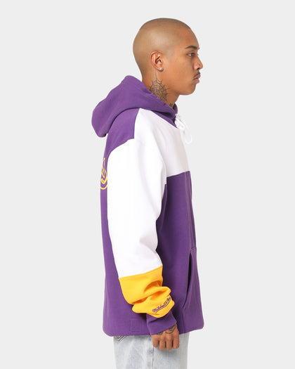 Mitchell & Ness Los Angeles Lakers Fusion Fleece 2.0 Hoodie Purple