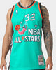 Mitchell & Ness NBA All Stars Shaquille O'Neal #32 '96 Swingman Jersey Teal