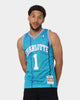 Mitchell & Ness Muggsy Bogues Charlotte Hornets #1 Swingman Jersey Teal
