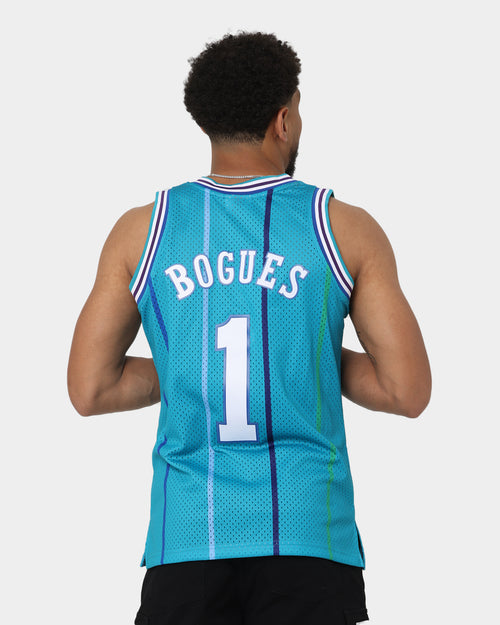Mitchell & Ness Muggsy Bogues Charlotte Hornets #1 Swingman Jersey Teal