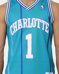 Mitchell & Ness Muggsy Bogues Charlotte Hornets #1 Swingman Jersey Teal