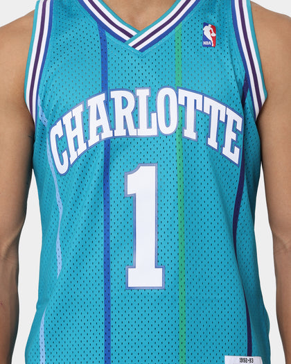 Mitchell & Ness Muggsy Bogues Charlotte Hornets #1 Swingman Jersey Teal