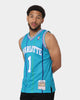 Mitchell & Ness Muggsy Bogues Charlotte Hornets #1 Swingman Jersey Teal