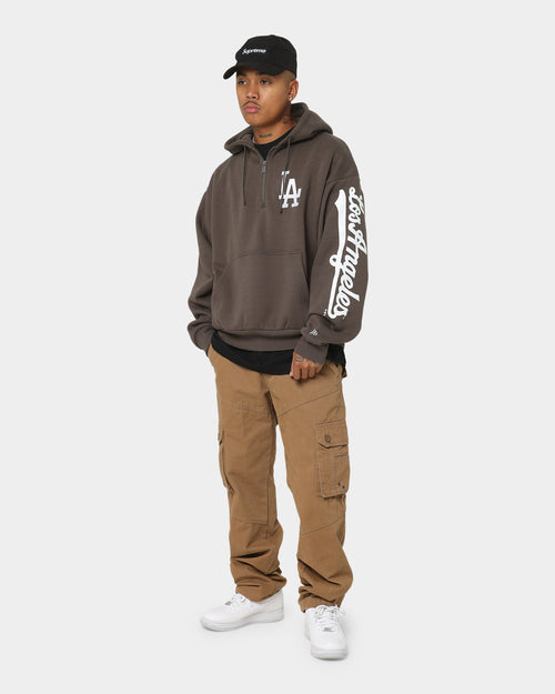 New Era Los Angeles Dodgers Quarter Zip Hoodie Moss