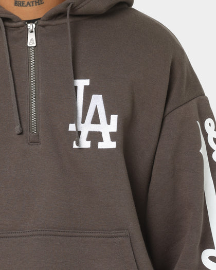 New Era Los Angeles Dodgers Quarter Zip Hoodie Moss